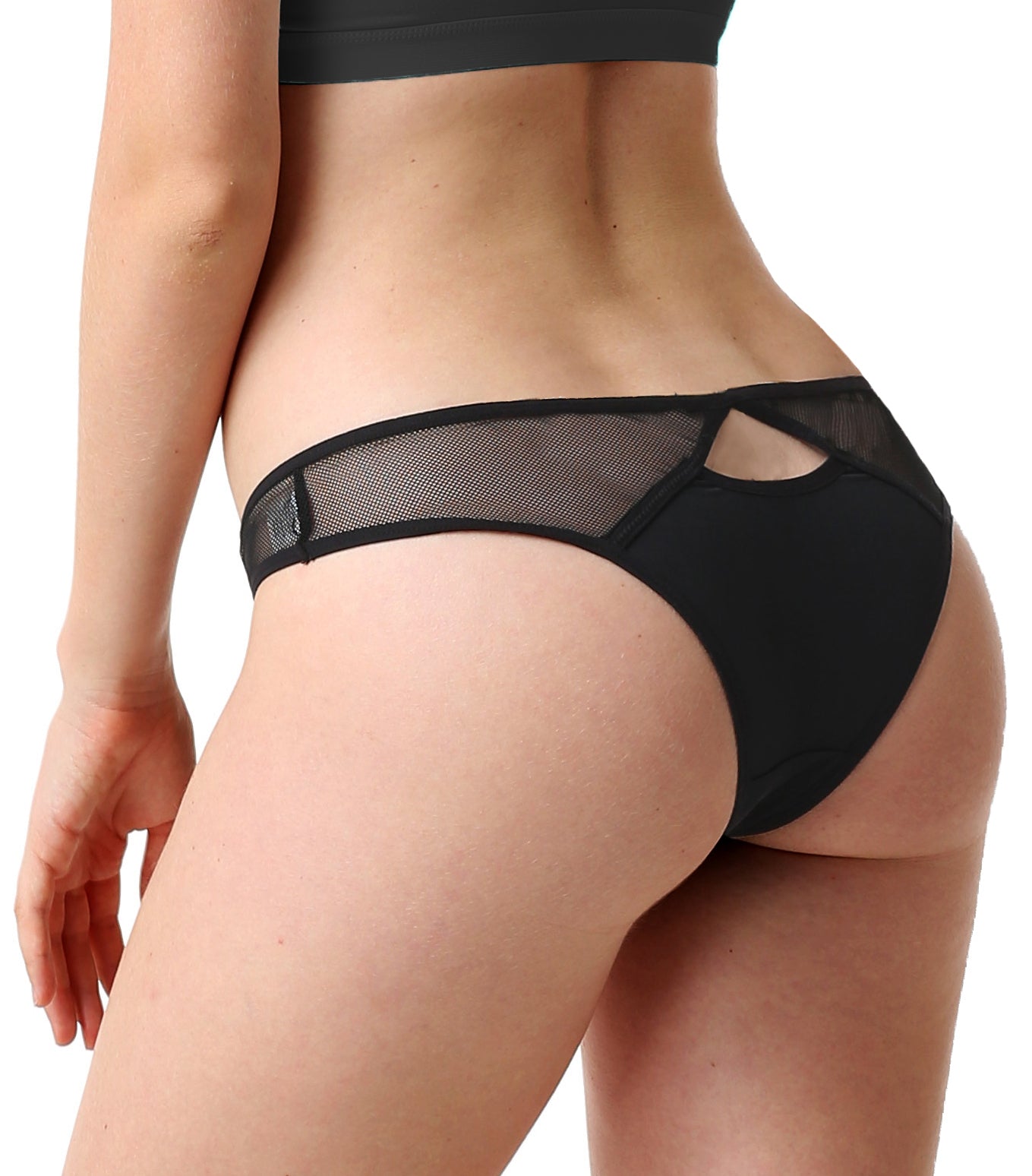 Sofishie Mesh Cut Paradise Panties - Black - Large