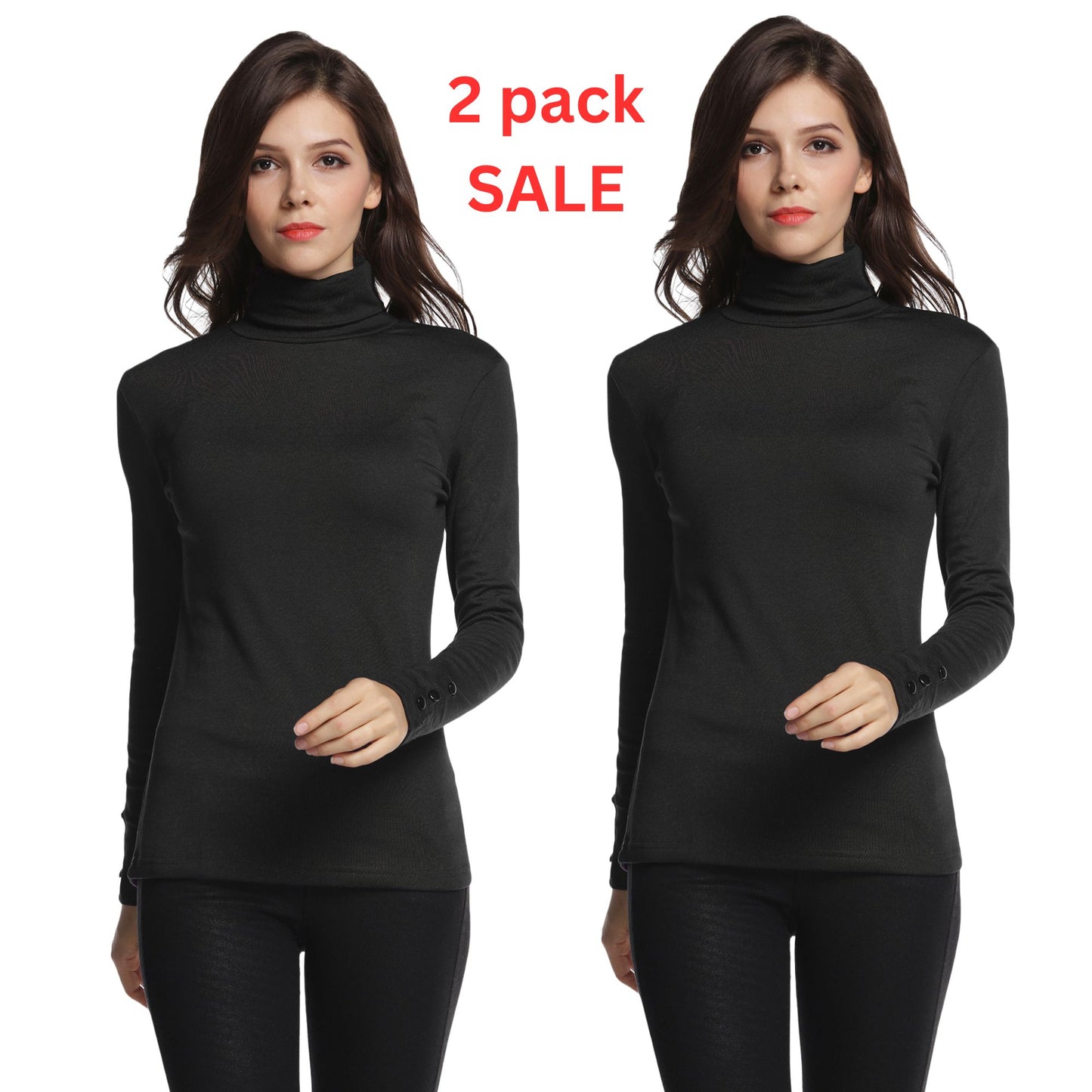 Sofishie Long Sleeve Shirt with Turtle-Neck-2pack