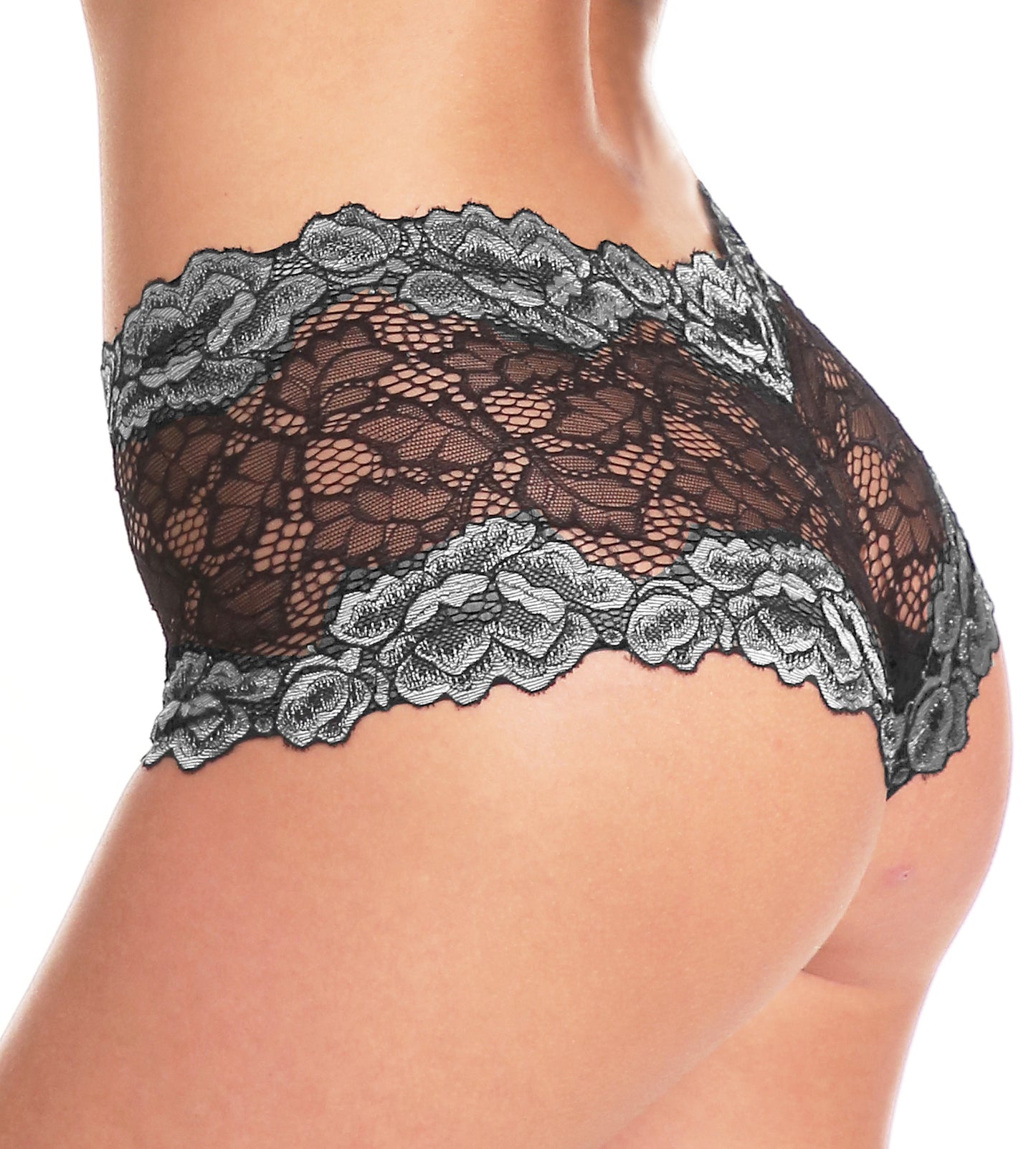 Sofishie Sexy Boyshorts Briefs Packs - Silver - Large